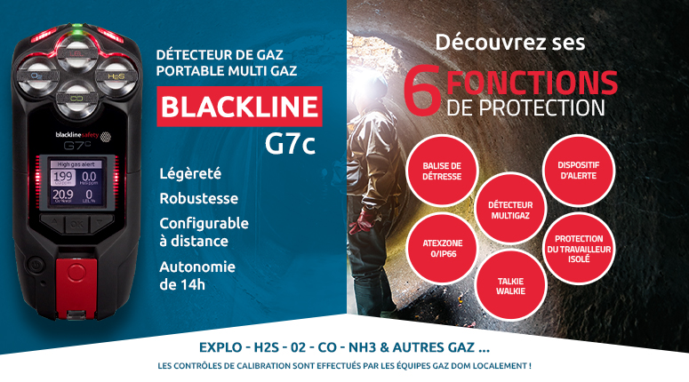 Appareil portable ATEX Zone 0 Blackline G7c