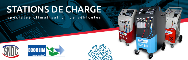 Station de charge pour climatiseur de véhicule avec option tropicalisation