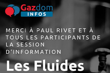 Flyer de remerciement pour la réunion d'information Gazdom